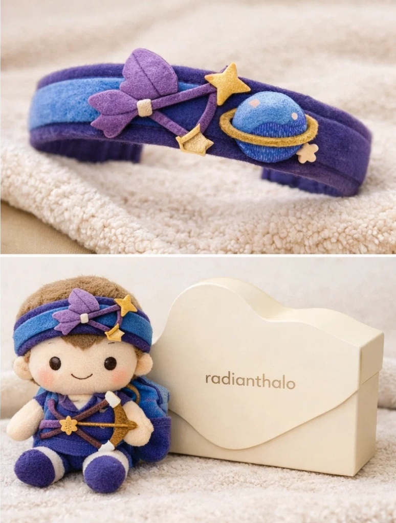 Galaxy Explorer Baby Headband – Space-Themed Plush Hairband