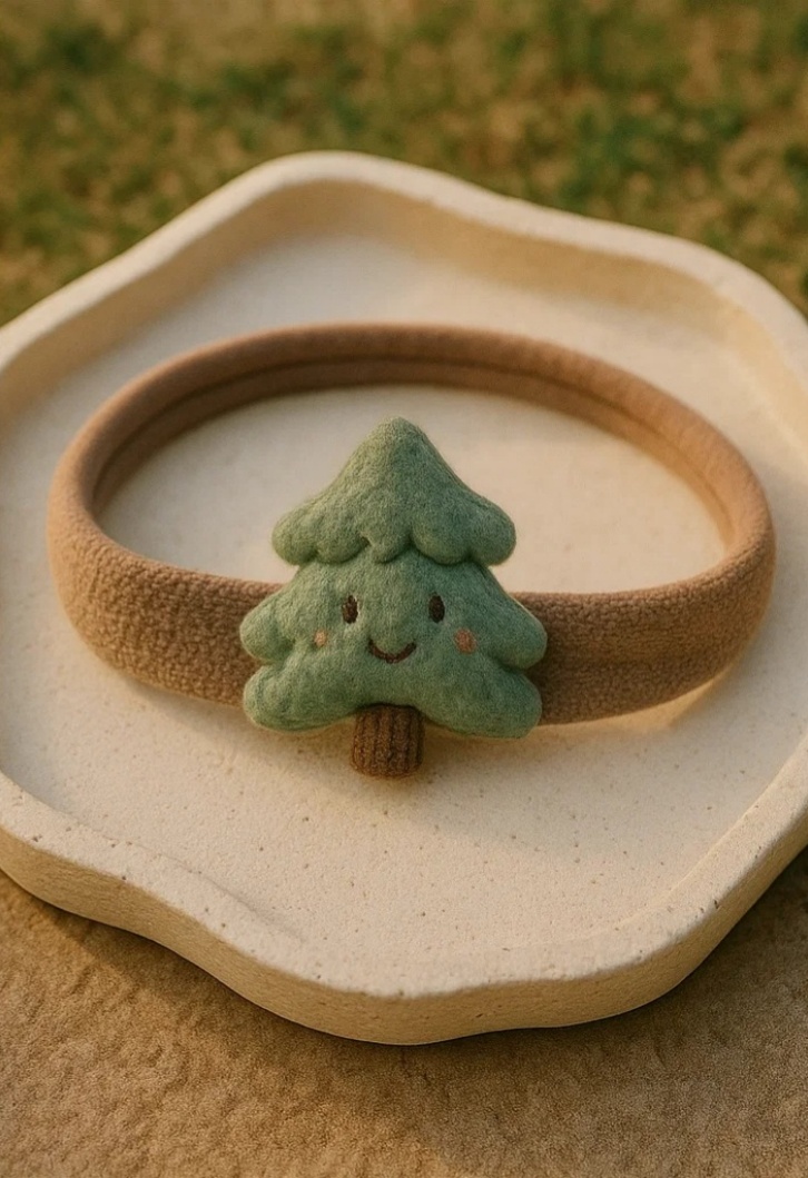 Soft Green Tree Baby Headband for a Charming Look