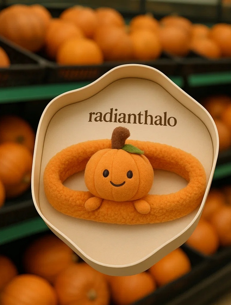 Pumpkin-Inspired Baby Headband – Fun and Cozy for Baby Photography