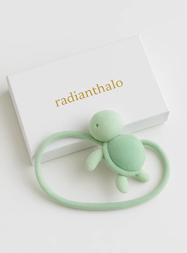 Comfortable Baby Turtle Headband with Removable Plush for Easy Wear