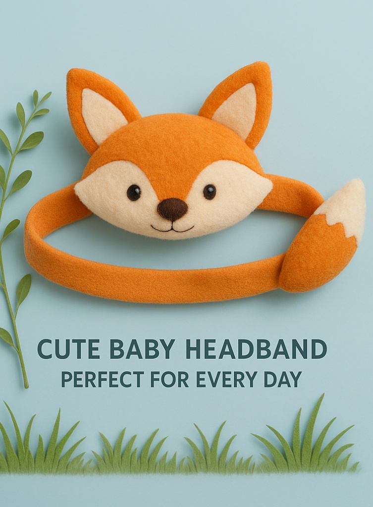 Fox-Themed Baby Headbands with 3D Ears – Ideal for Gift Boxes & Retail Displays
