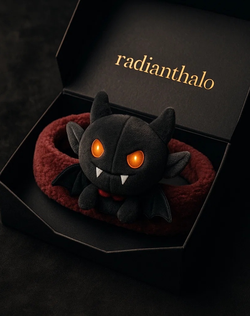Cute Halloween Themed Baby Headband with Glowing Bat for Photos