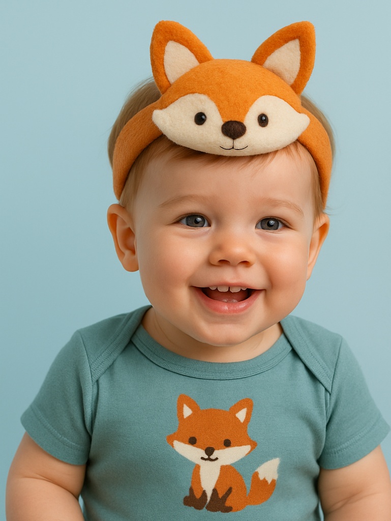 Fox-Themed Baby Headbands with 3D Ears – Ideal for Gift Boxes & Retail Displays