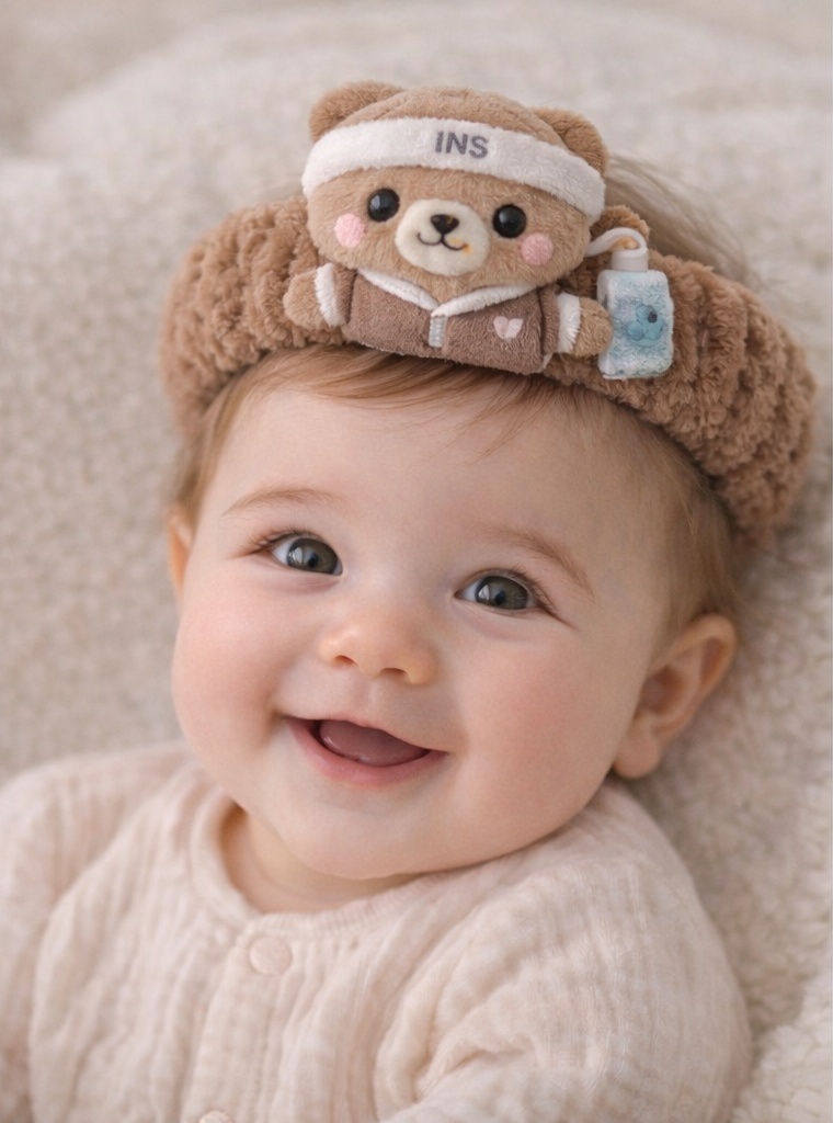 Bear Baby Headband with &quotINS