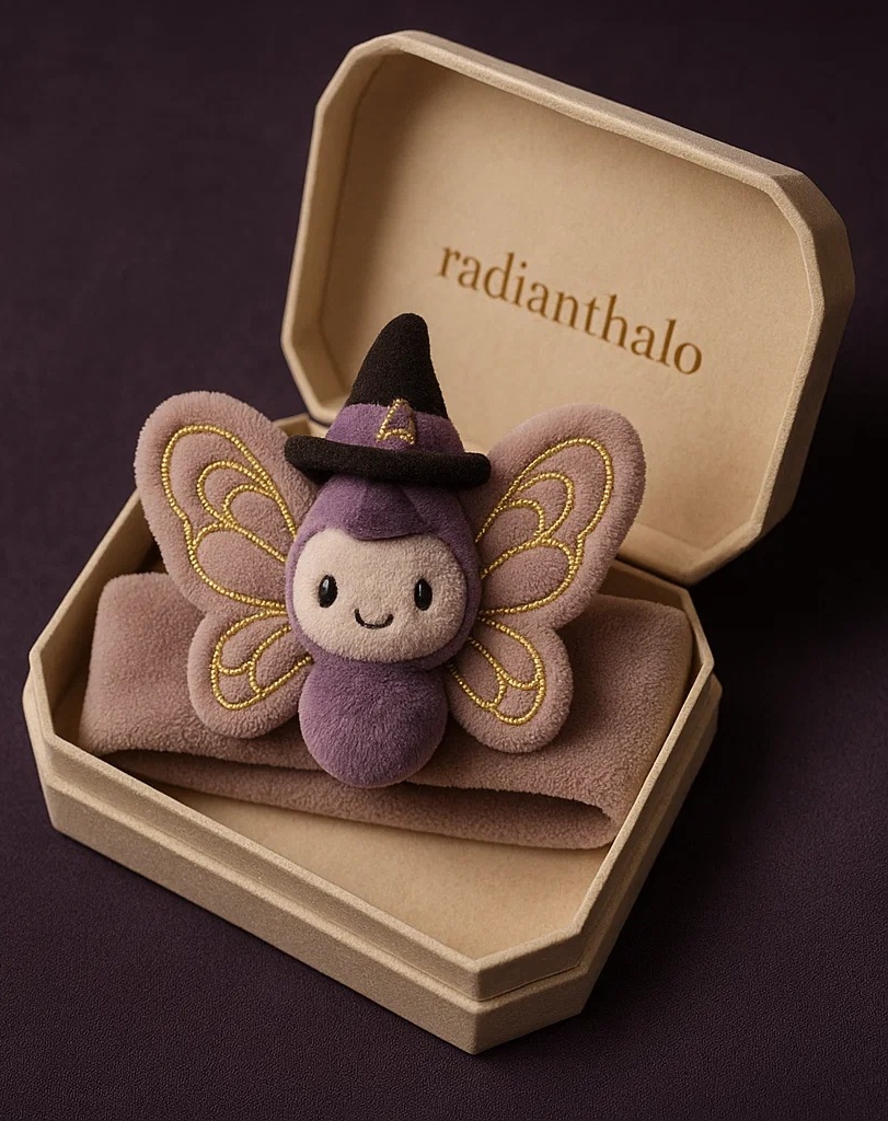 Whimsical Purple Witch Butterfly Baby Headband for Special Occasions