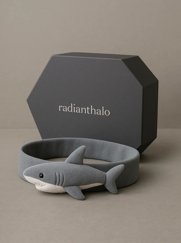 Grey Shark Baby Headband for Daily Fun and Comfort