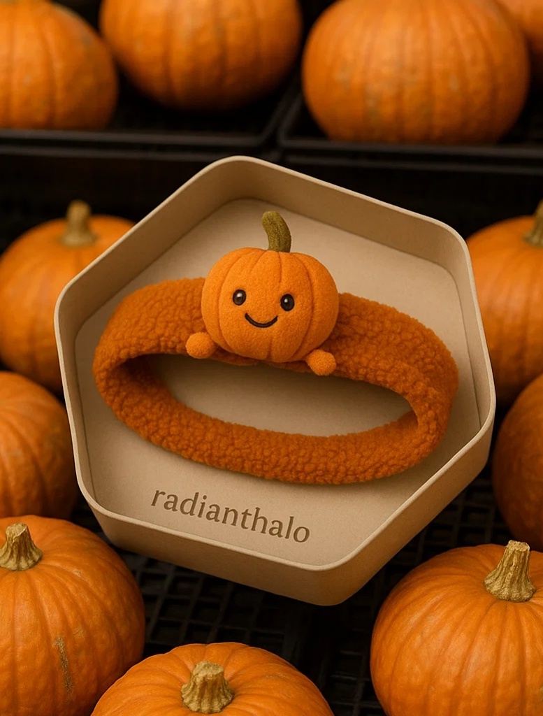 Plush Pumpkin Baby Headband – Ideal for Comfortable Photoshoots