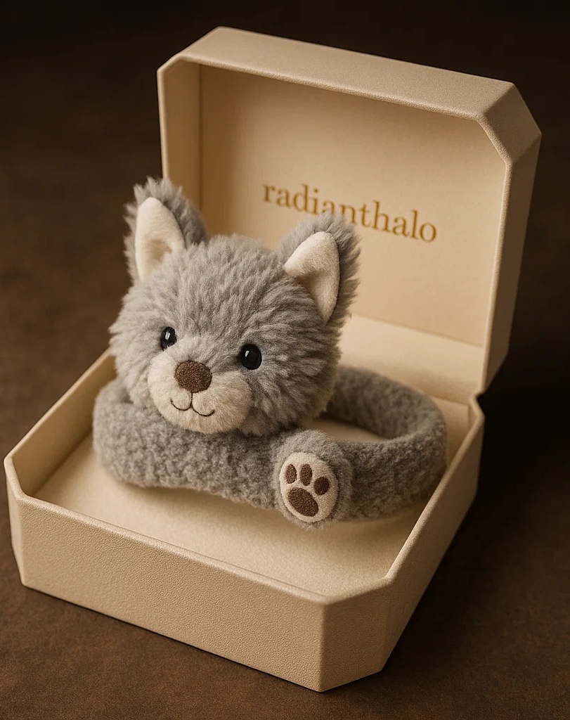 Plush Wolf Baby Headband – Soft, Safe, and Adorably Gift-Ready for Newborns