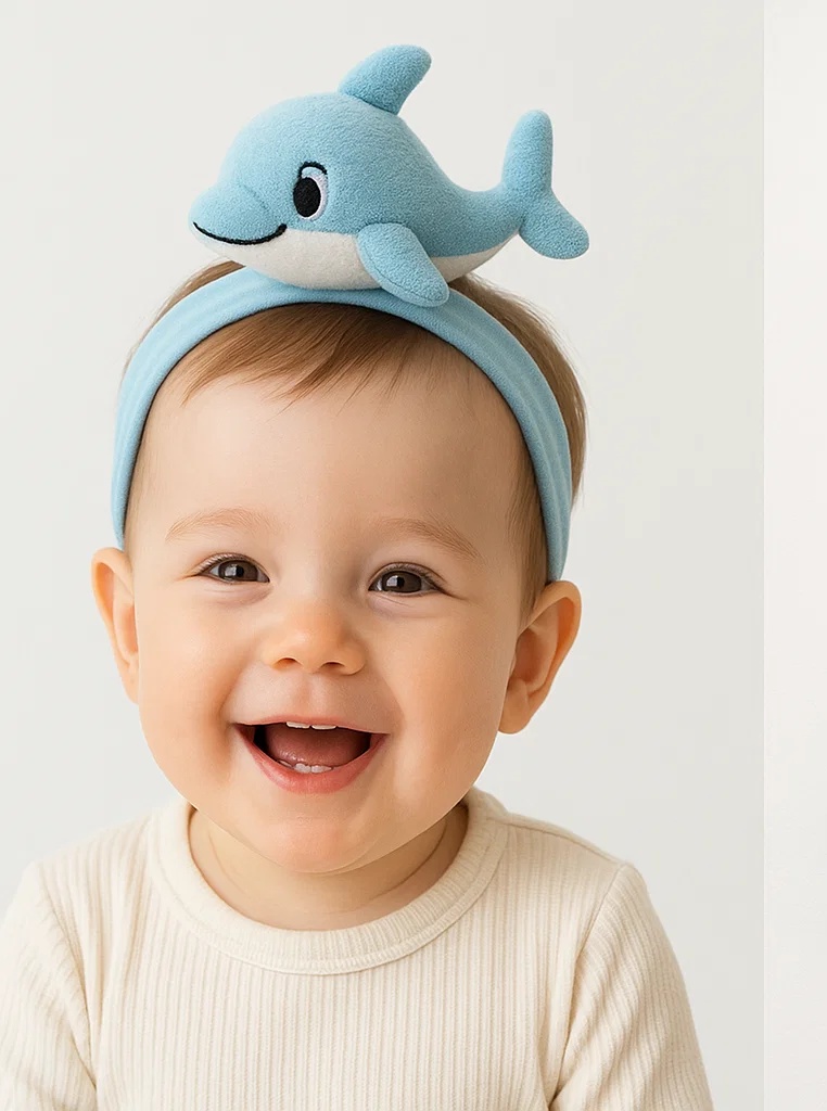 Adorable Baby Dolphin Headband with Soft Plush for Comfortable Wear