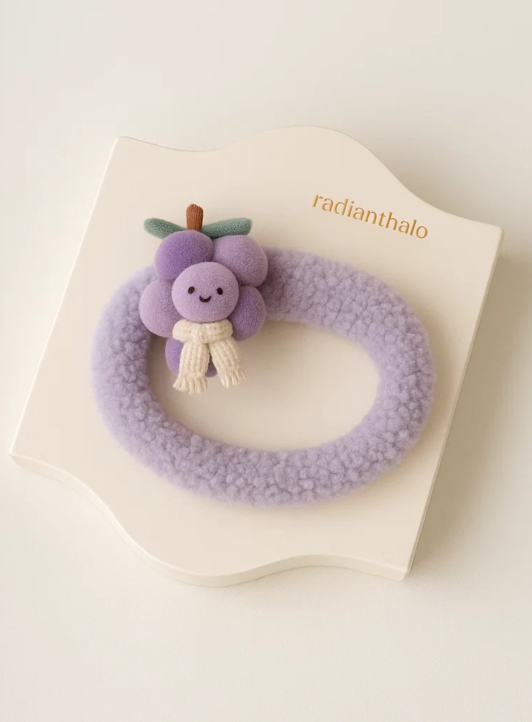 Soft Purple Grape Headband for Infants, Ideal for Photo Shoots