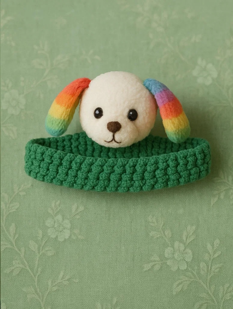 Rainbow Dog-Themed Baby Headband