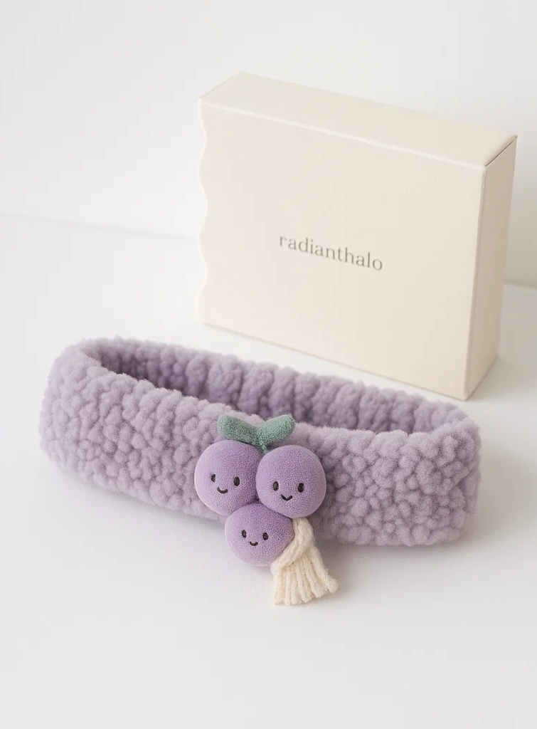 Plush Cartoon Grape Baby Headband, Perfect for Baby Photography