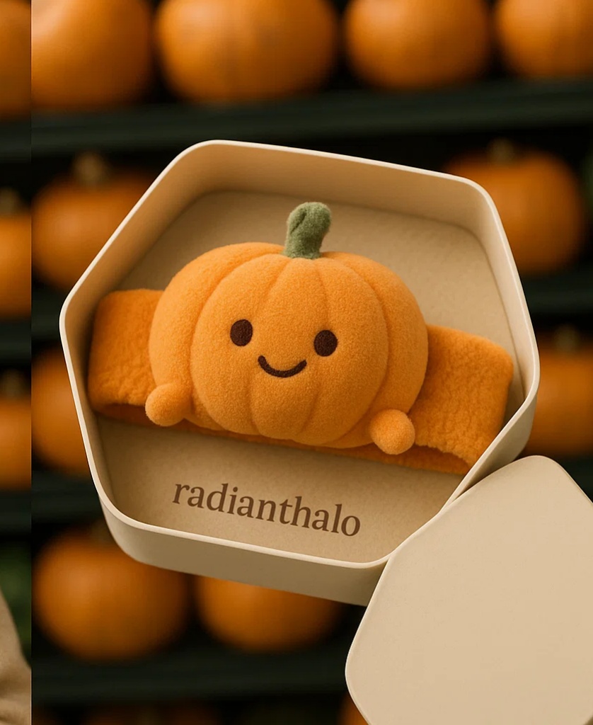 Comfortable and Fun Pumpkin Baby Headband – Perfect for Newborn Photoshoots