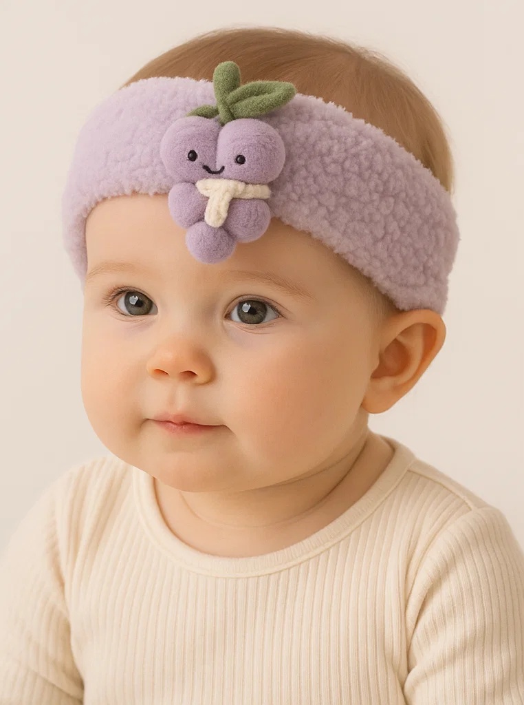 Adorable Purple Grape Baby Headband for Photography and Special Occasions