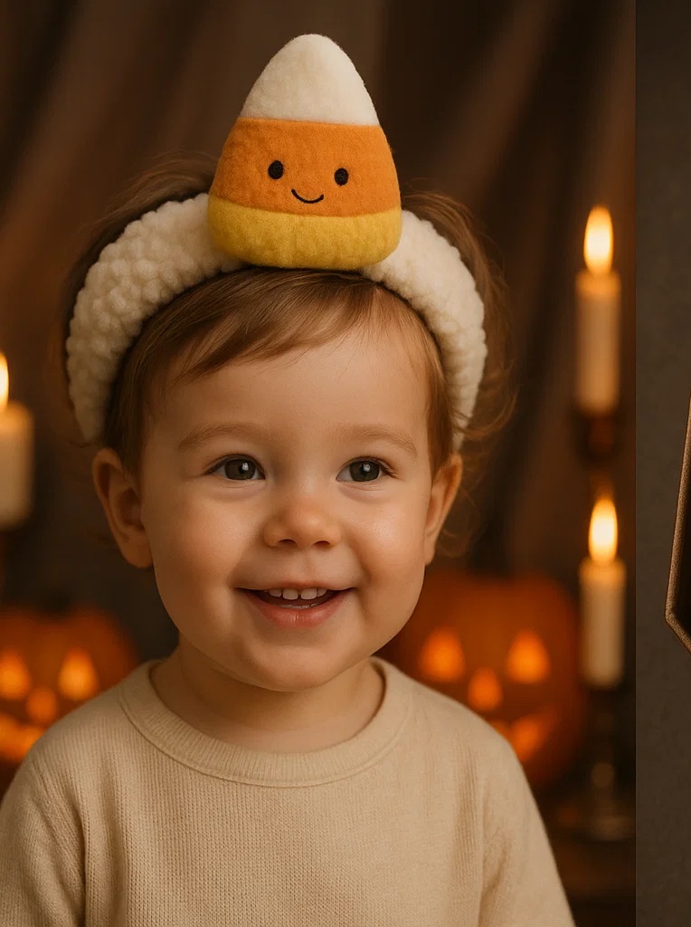 Roztomilá dýňová čelenka pro miminko – dokonalý doplněk na Halloweenové focení