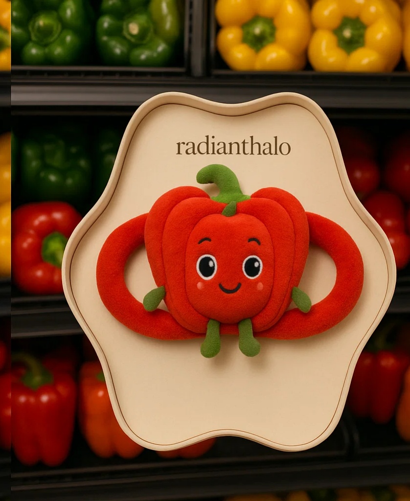 Cute Chili Pepper Plush Baby Headband – Ideal for Colorful Photoshoots