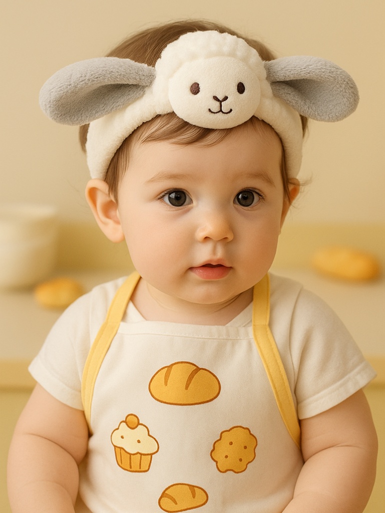 Soft Plush Lamb Baby Headbands for Newborn Gift Boxes