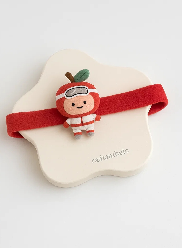 Plush Apple Ski Baby Headband, Perfect for Winter Photoshoots