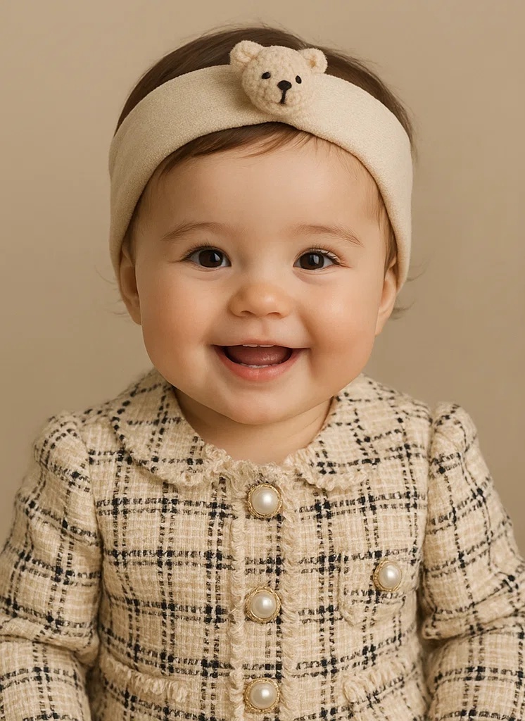 Fuzzy Bear Baby Headband for Your Little One