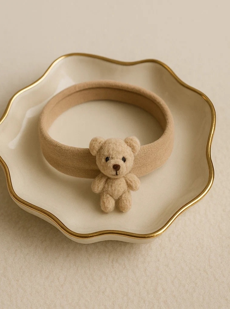 Cute Teddy Bear Baby Headband for Baby Photoshoots