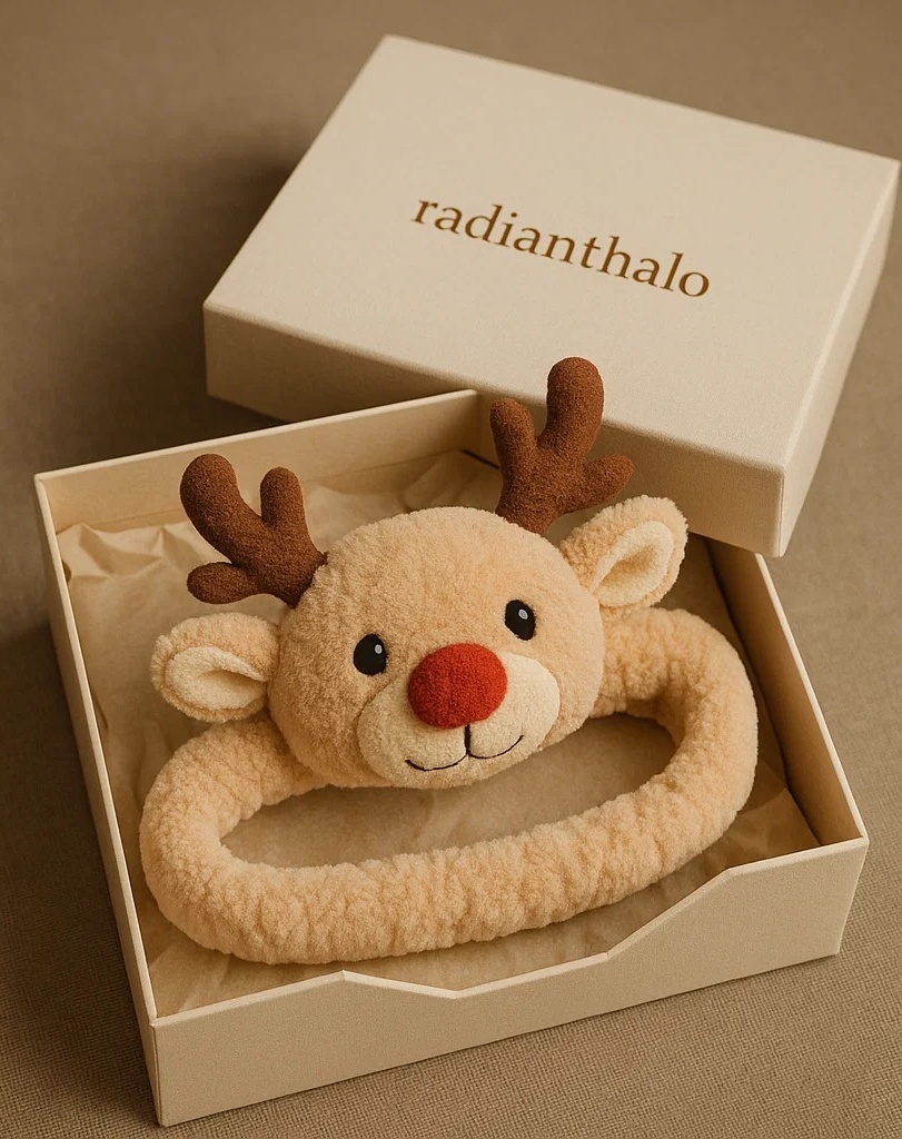 Plush Antler Baby Headband – Holiday-Ready Design for Retailers & Gift Sets