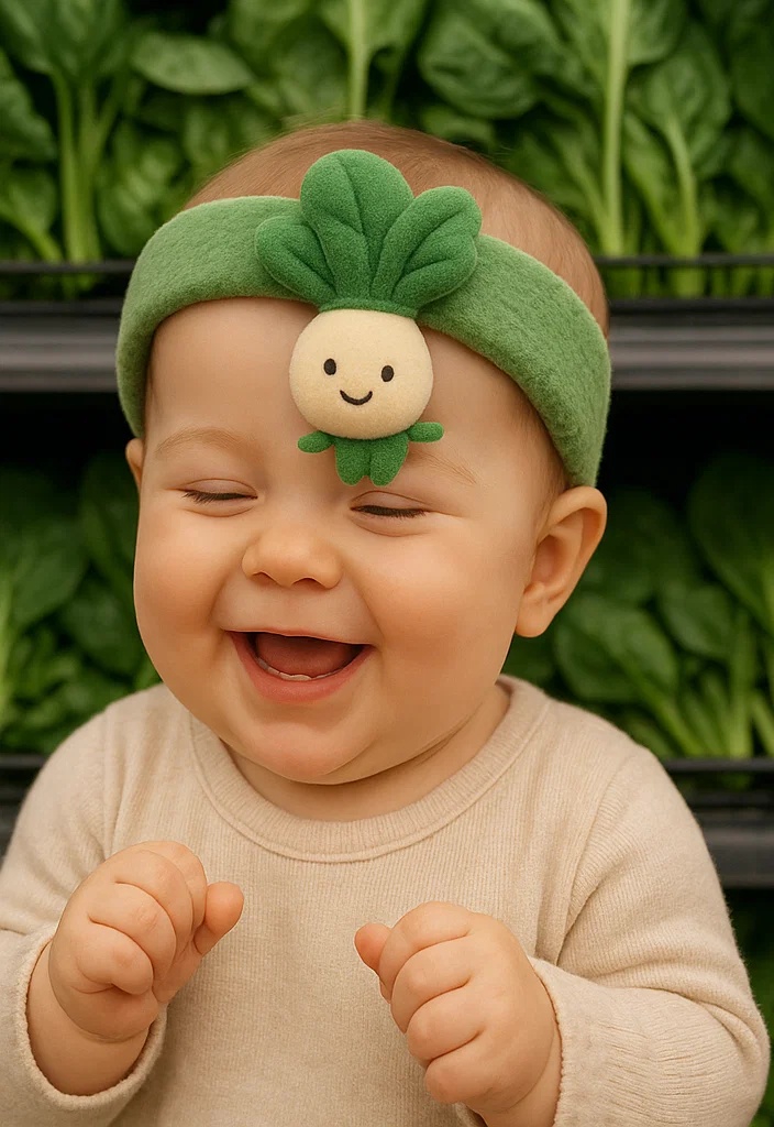Spinach Design Baby Headband – Soft and Cute for Baby Photography