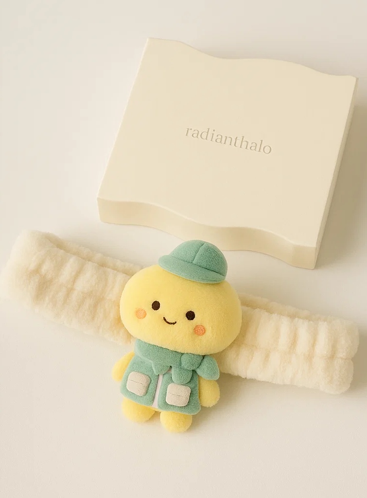 Adorable Yellow Baby Headband with Winter Hat for Photography