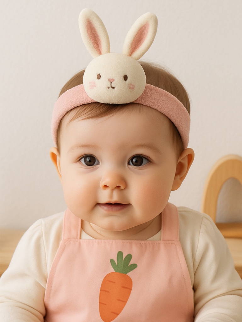 Carrot Bunny Baby Headband Sets Optimized for Retail Gift Sets