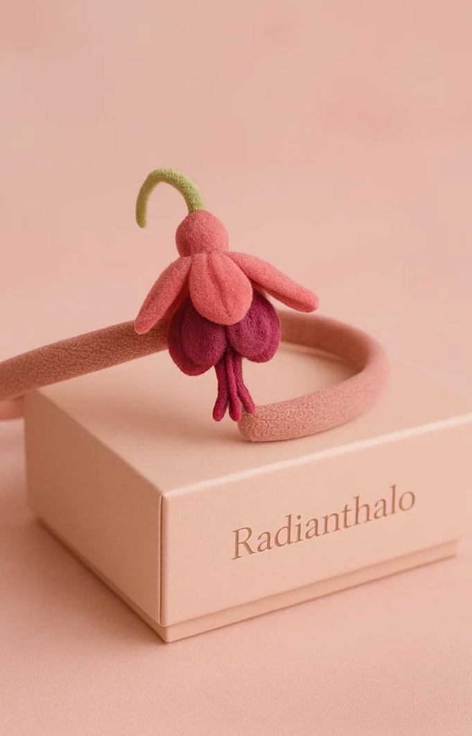 Faixa de Cabelo Dupla Flor para Bebê – Estilo Rosa de Fada