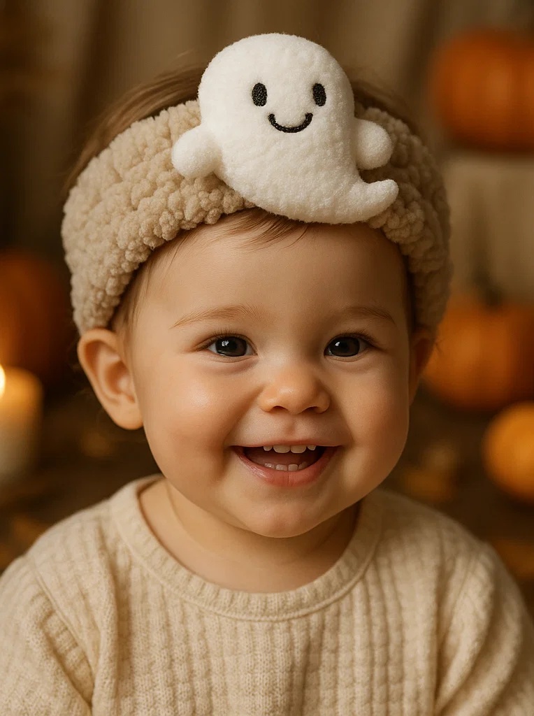 Bandeau bébé citrouille mignonne – Parfait pour les séances photo et cadeaux d'automne