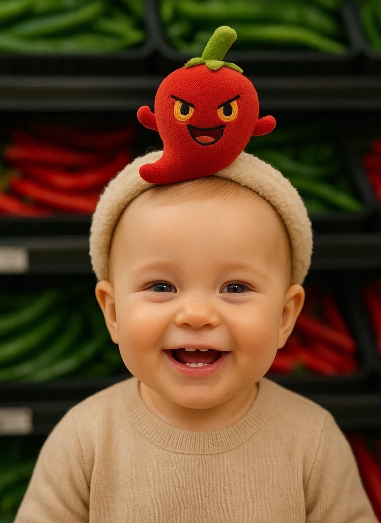 Spicy Hot Chili Pepper Baby Headband for Bold Looks