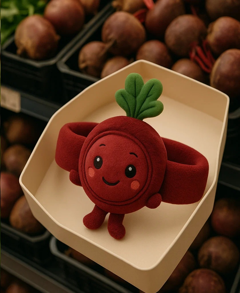 Plush Beetroot Doll Baby Headband for Colorful Baby Photos