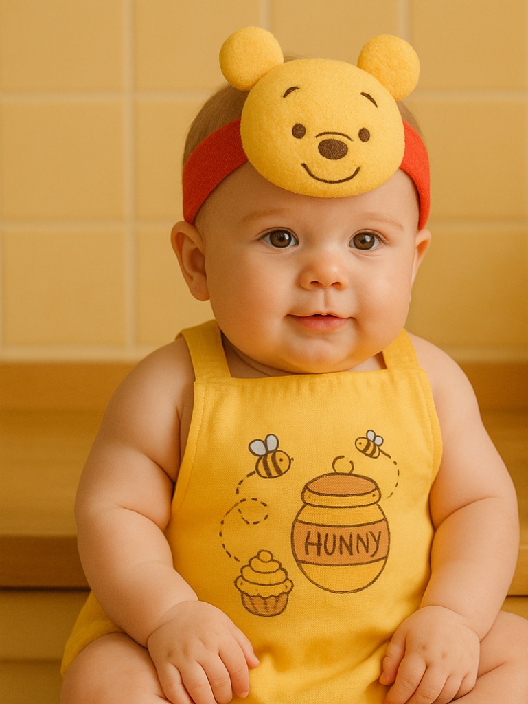 Winnie the Pooh Baby Headband: Adorable Design for Baby Photo Sessions
