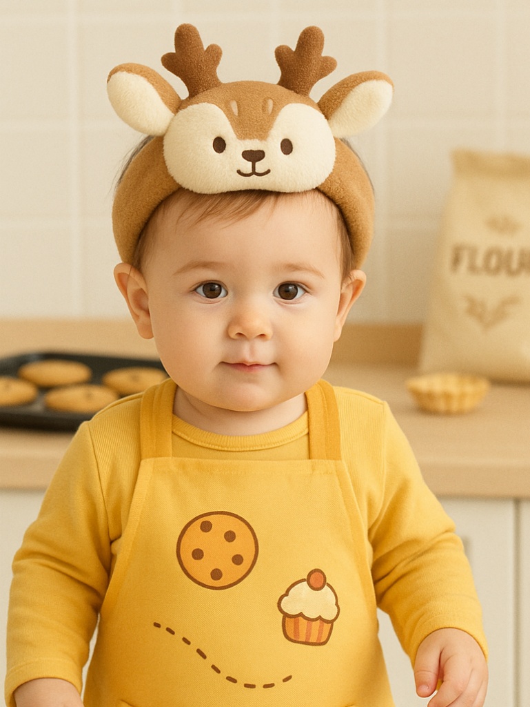 Reindeer Baby Headband: Festive and Comfortable for Winter Baby Photos