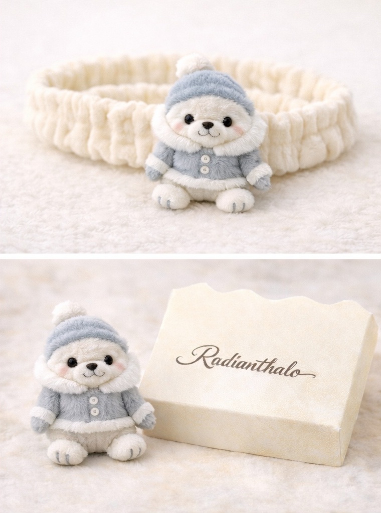 Ski Bunny Baby Headband with Winter Goggles Design