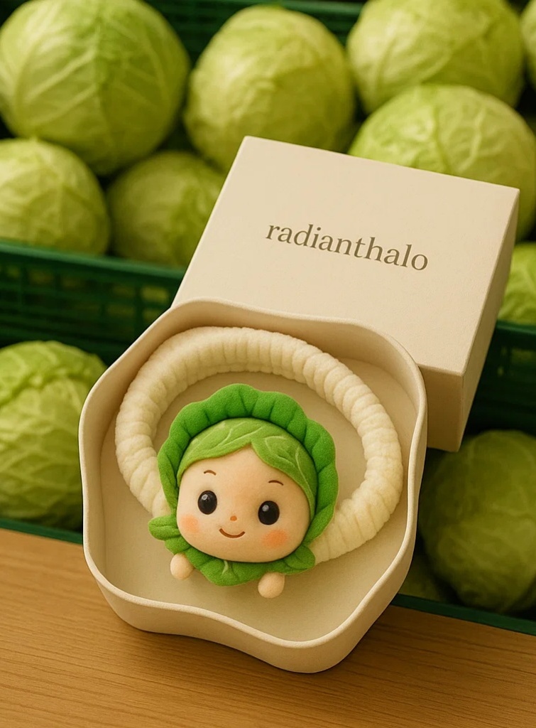 Plush Cabbage Doll Baby Headband for Fun and Colorful Baby Photography