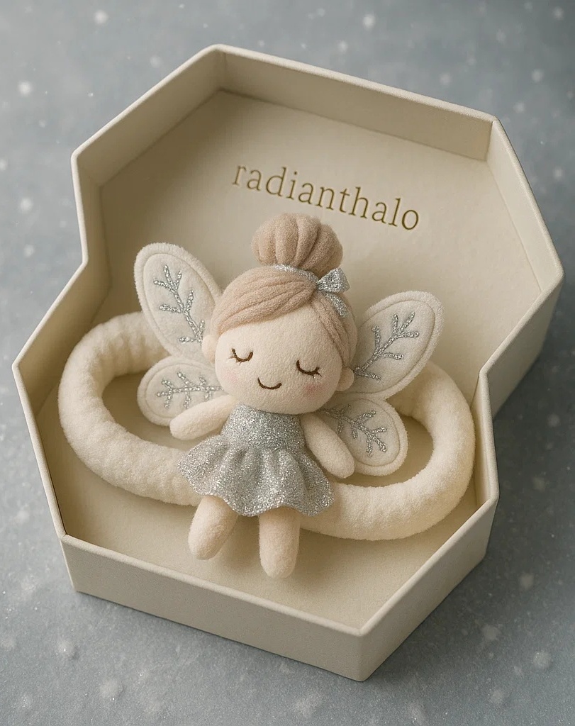 Fairy Baby Headband with Sparkling Wings – Magical Accessory for Holiday Baby Photoshoots