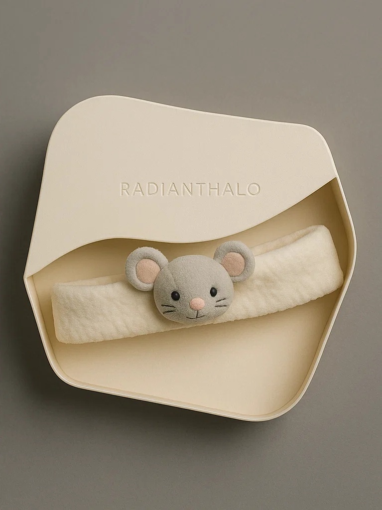 Gray Mouse Plush Baby Headband – Soft and Adorable Ears