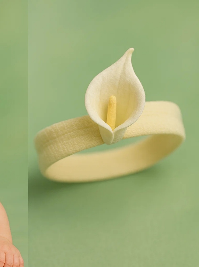 Angel Lily Flower Baby Headband – Adjustable and Gentle Fairy Accessory