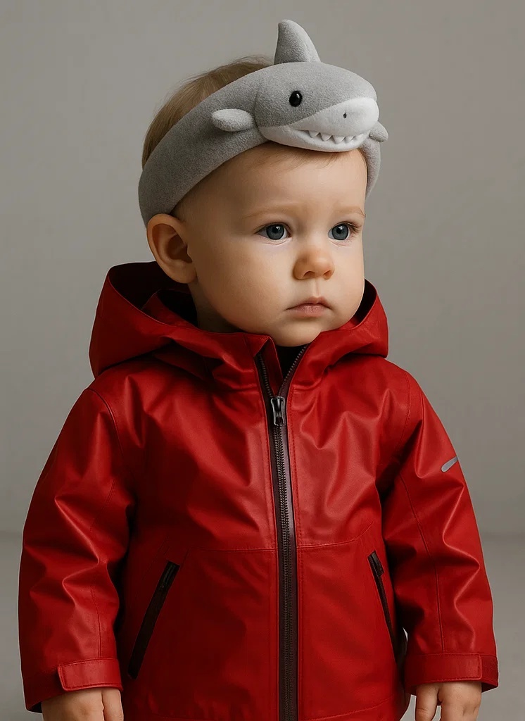 Shark-Themed Baby Headband for an Edgy Look