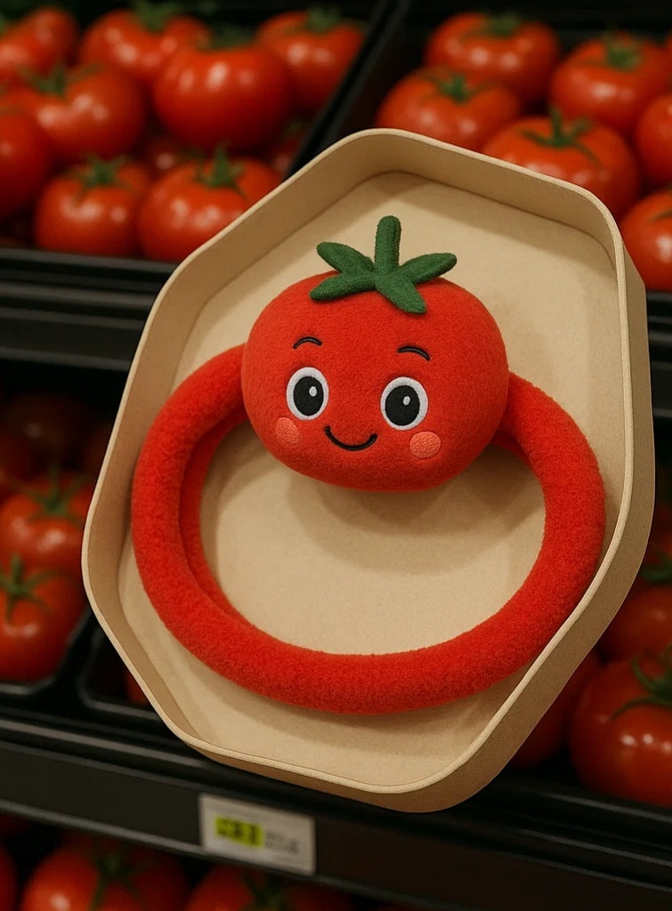 Red Tomato Plush Baby Headband for Adorable Photography