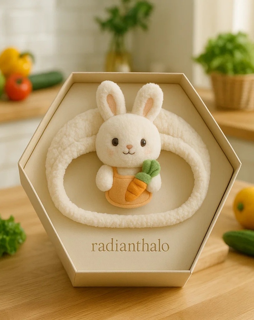 Adorable Bunny Baby Headband with Carrot Design