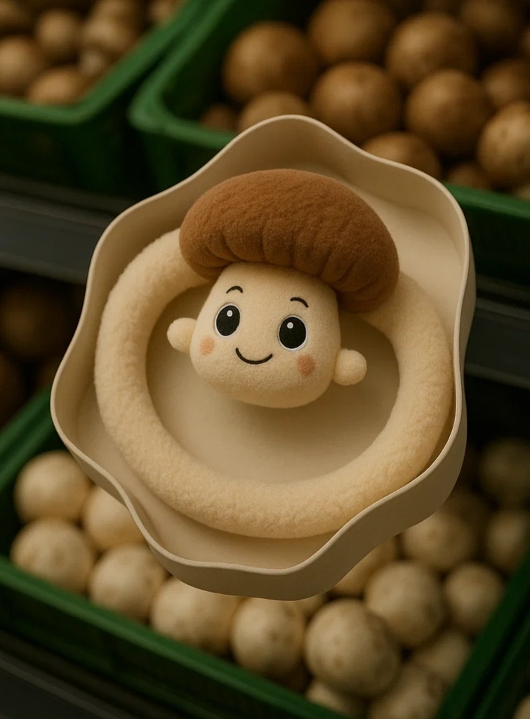Mushroom Baby Headband with Plush Toy for Fun Baby Photoshoots