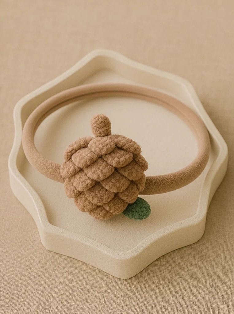 Pinecone-Themed Baby Headband for Nature Lovers