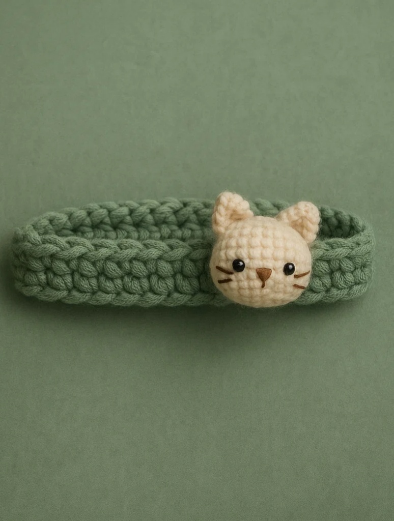 Cat Ears-Themed Baby Headband (Light Green)