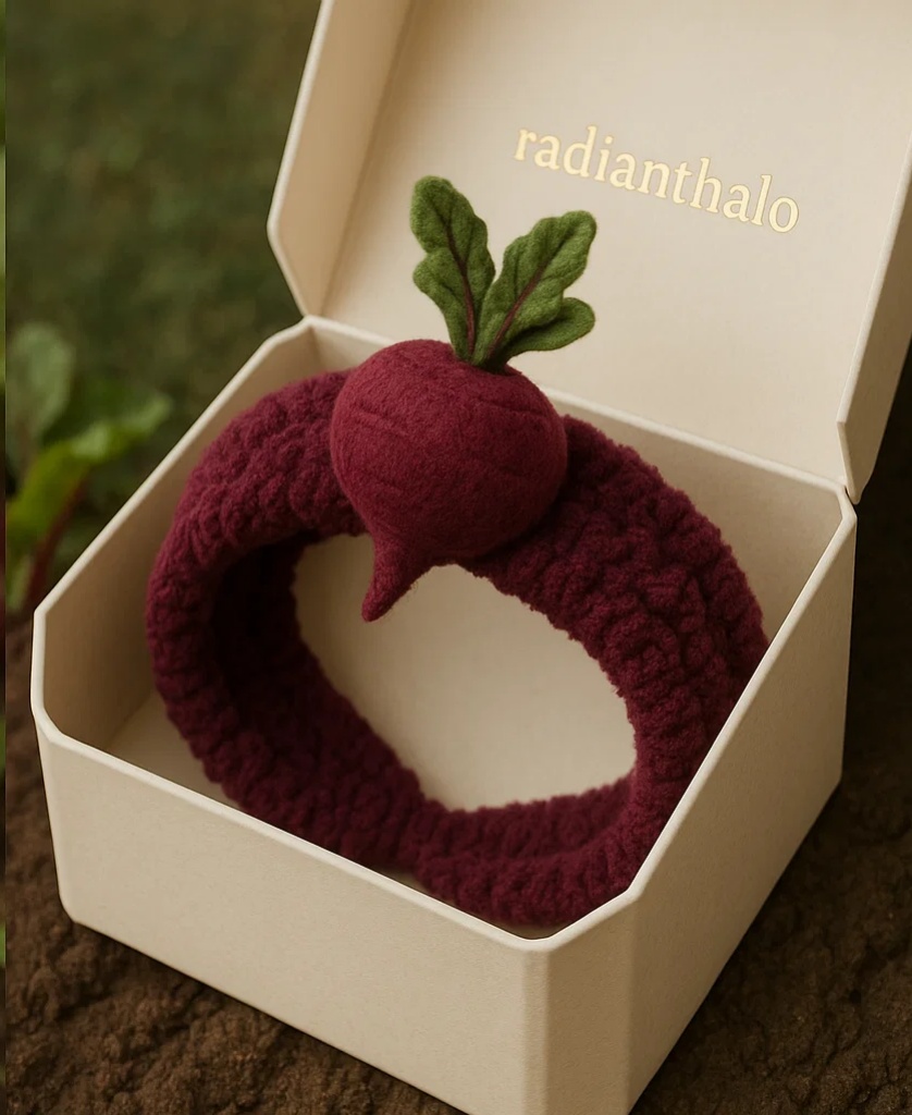 Cute Baby Headbands with 3D Beetroot Design for Creative Promotions