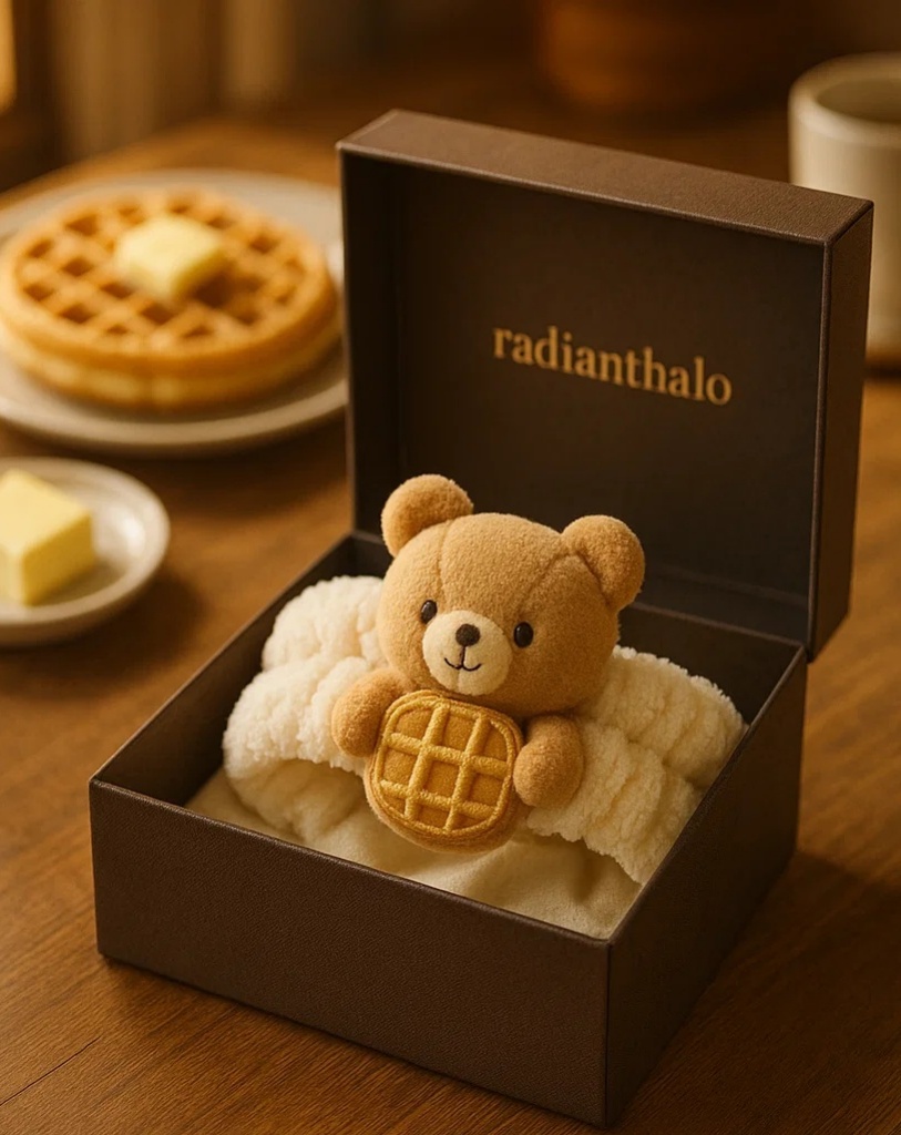 Süßes Baby-Haarband mit Teddy und Waffel: Beliebte Wahl bei B2B-Kunden
