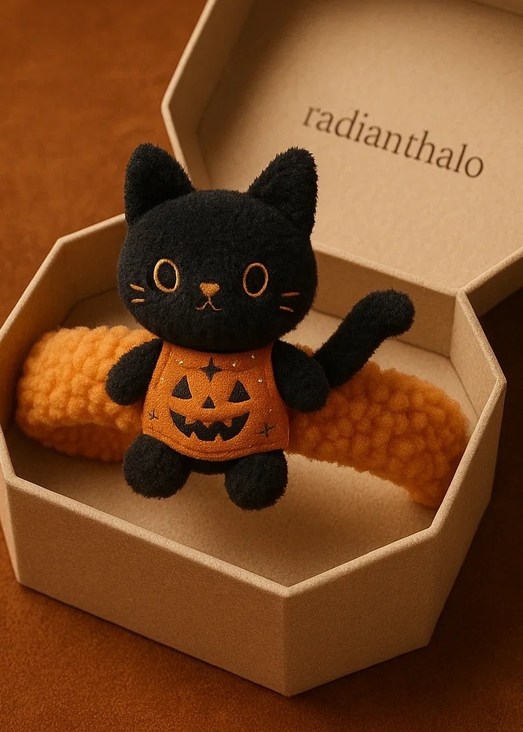 Soft Plush Black Cat Baby Headband – Perfect for Halloween & Photoshoots