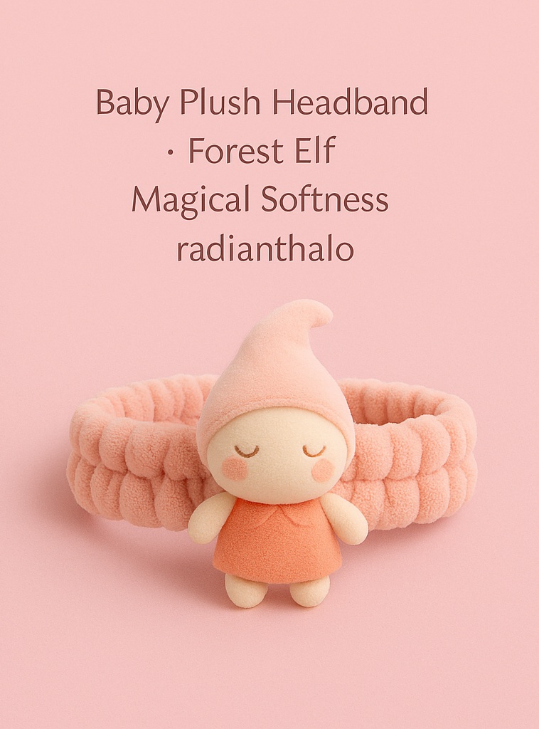 Weicher Baby-Headband mit abnehmbarem Kuscheltier