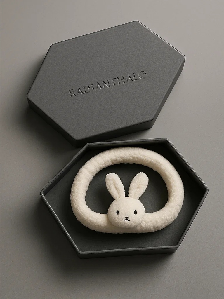 Happy Bunny Baby Headband – Cozy Plush Style for Babies